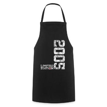 21ST BIRTHDAY 21 YEARS LIMITED EDITION 2005 - Cooking Apron - black - Front - AI Model Male 185 dark (185cm)