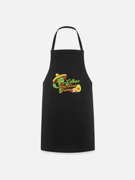 Baby - Salat Taco Redet Über Zwillinge - Kochschürze - Schwarz