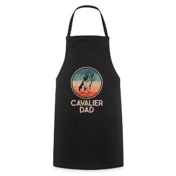 Dog - Vintage Carefree Dad - Cooking Apron - black - Front - AI Model Male 185 dark (185cm)