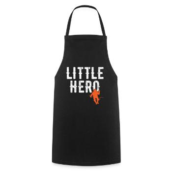 Little Hero - Sweet Cosmonaut Astronaut - Cooking Apron - black - Front - AI Model Male 185 dark (185cm)