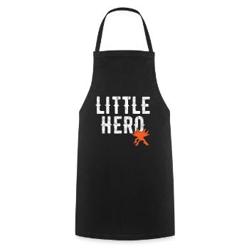 Little Hero - Cute Animal Axolotl - Cooking Apron - black - Front - AI Model Male 185 dark (185cm)