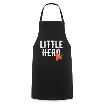 Little Hero - Cute Pet Dog - Cooking Apron - black - Front - AI Model Male 185 dark (185cm)