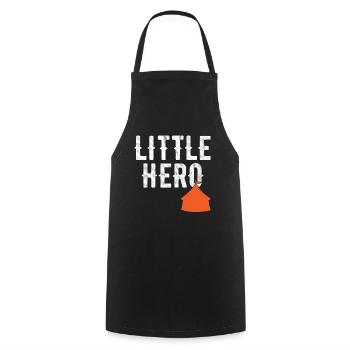 Little Hero - Süßes Karnevals-Zirkuszelt - Kochschürze - Schwarz - Vorne - AI Model Male 185 dark (185cm)