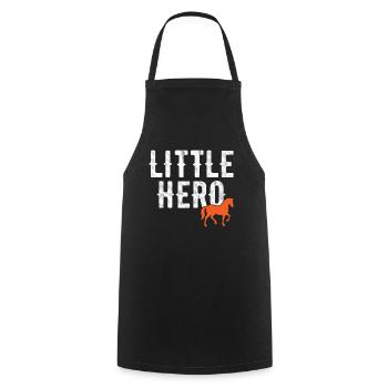 Little Hero - Cute Animal Horse - Cooking Apron - black - Front - AI Model Male 185 dark (185cm)