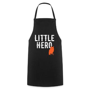 Little Hero - Sweet Animal Owl - Cooking Apron - black - Front - AI Model Male 185 dark (185cm)