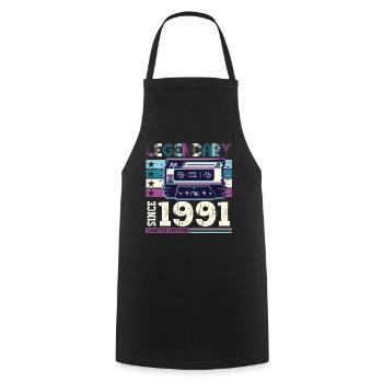 Legendary 1991 31st Birthday Gift Men - Fun - Cooking Apron - black - Front - AI Model Male 185 dark (185cm)