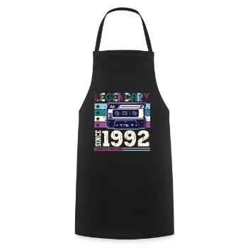 Legendary 1992 30th Birthday Gift Men - Fun - Cooking Apron - black - Front - AI Model Male 185 dark (185cm)