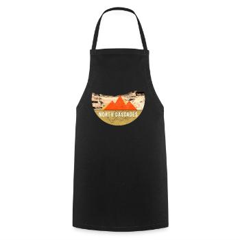 Vintage - North Cascades National Park - Cooking Apron - black - Front - AI Model Male 185 dark (185cm)