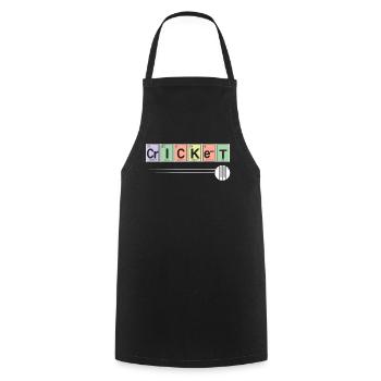 Cricket Player Sports Chemistry - Cooking Apron - black - Front - AI Model Male 185 dark (185cm)