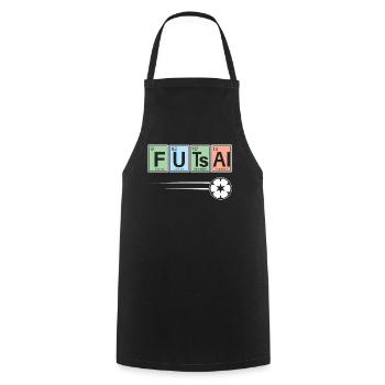 Chemistry Of Futsal Player Sports - Cooking Apron - black - Front - AI Model Male 185 dark (185cm)