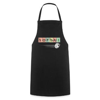 Joueur de softball Chimie sportive - Tablier de cuisine - noir - Devant - AI Model Male 185 dark (185cm)