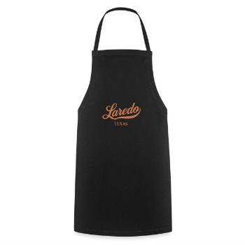 Retro USA Texas Vintage Laredo - Cooking Apron - black - Front - AI Model Male 185 dark (185cm)