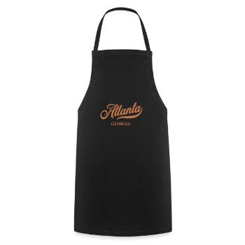 Retro USA Géorgie Vintage Atlanta - Tablier de cuisine - noir - Devant - AI Model Male 185 dark (185cm)