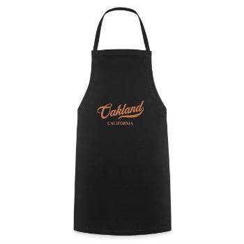 Retro USA California Vintage Oakland - Cooking Apron - black - Front - AI Model Male 185 dark (185cm)