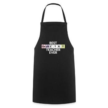 Meilleur professeur de géométrie de tous les temps - Tablier de cuisine - noir - Devant - AI Model Male 185 dark (185cm)
