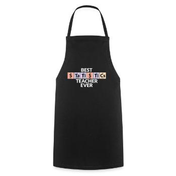 Best Statistics Teacher Ever - Cooking Apron - black - Front - AI Model Male 185 dark (185cm)