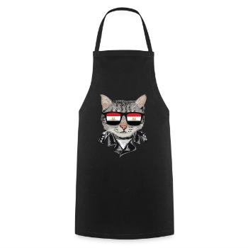 Cat Egypt Flag Lunettes de soleil - Tablier de cuisine - noir - Devant - AI Model Male 185 dark (185cm)