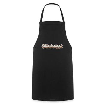 Vintage Hippie 70s USA State - Retro Mississippi - Cooking Apron - black - Front - AI Model Male 185 dark (185cm)