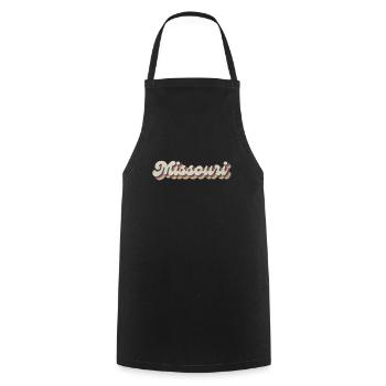 Vintage Hippie 70s USA State - Retro Missouri - Cooking Apron - black - Front - AI Model Male 185 dark (185cm)