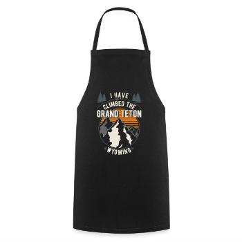 Randonneurs - Grimpeurs - Randonnée Grand Teton - Tablier de cuisine - noir - Devant - AI Model Male 185 dark (185cm)