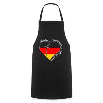 Freedom Faith in God - Germany - Cooking Apron - black - Front - AI Model Male 185 dark (185cm)