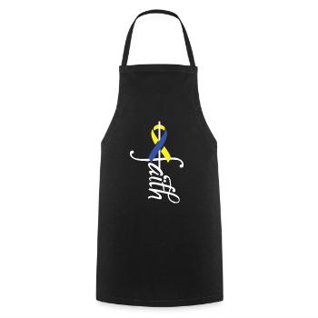 Awareness of Ribbon Down Syndrome - Cooking Apron - black - Front - AI Model Male 185 dark (185cm)