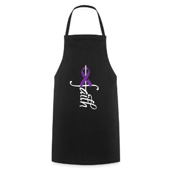 Ribbon Epilepsy Awareness - Cooking Apron - black - Front - AI Model Male 185 dark (185cm)