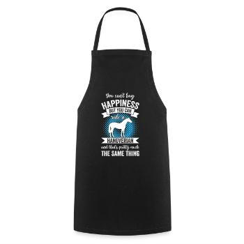 Équitation - Cheval hanovrien - Tablier de cuisine - noir - Devant - AI Model Male 185 dark (185cm)