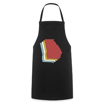 USA State - Vintage Map Georgia - Cooking Apron - black - Front - AI Model Male 185 dark (185cm)