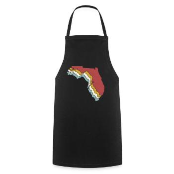 USA State - Vintage Map Florida - Cooking Apron - black - Front - AI Model Male 185 dark (185cm)