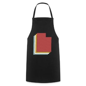 État des États-Unis - Carte vintage Utah - Tablier de cuisine - noir - Devant - AI Model Male 185 dark (185cm)