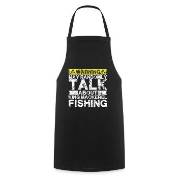 Fishing - King Mackerel Fish - Cooking Apron - black - Front - AI Model Male 185 dark (185cm)