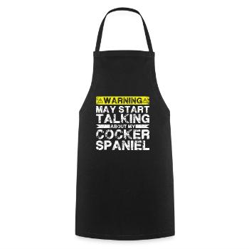 En parlant d’épagneul cocker - Tablier de cuisine - noir - Devant - AI Model Male 185 dark (185cm)