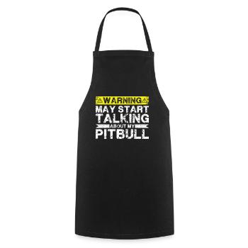 Speaking of pit bull - Cooking Apron - black - Front - AI Model Male 185 dark (185cm)