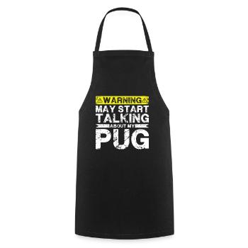 Speaking of Pugs - Cooking Apron - black - Front - AI Model Male 185 dark (185cm)