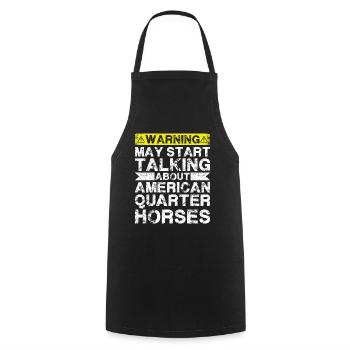 En parlant de Quarter Horse américain - Tablier de cuisine - noir - Devant - AI Model Male 185 dark (185cm)