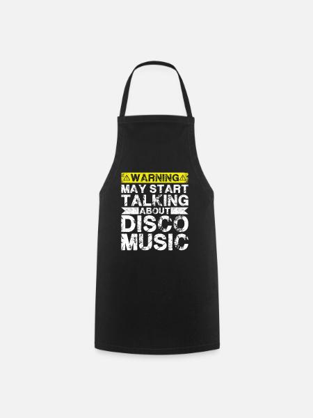 Über Disco -Musik Sprechen - Kochschürze - Schwarz