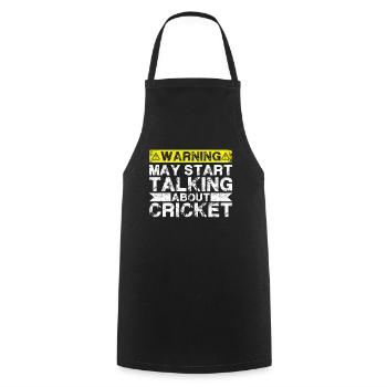 Speaking of cricket - Cooking Apron - black - Front - AI Model Male 185 dark (185cm)