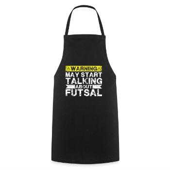 Parler de futsal - Tablier de cuisine - noir - Devant - AI Model Male 185 dark (185cm)