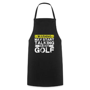 Talk about golf - Cooking Apron - black - Front - AI Model Male 185 dark (185cm)