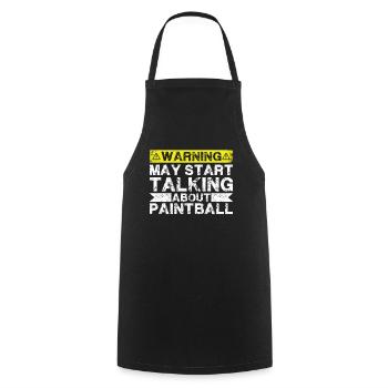 Speaking of paintball - Cooking Apron - black - Front - AI Model Male 185 dark (185cm)