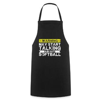 Talk about softball - Cooking Apron - black - Front - AI Model Male 185 dark (185cm)