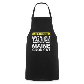 En parlant de chat abyssin - Tablier de cuisine - noir - Devant - AI Model Male 185 dark (185cm)