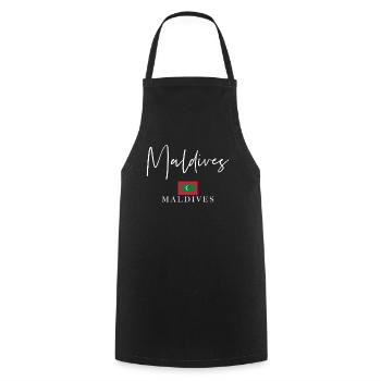 Holiday with Greek flag - Maldives Island - Cooking Apron - black - Front - AI Model Male 185 dark (185cm)