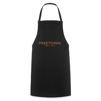 Sierra Leone City Coordinates - Freetown - Cooking Apron - black - Front - AI Model Male 185 dark (185cm)