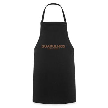 Coordonnées de la ville du Brésil - Guarulhos - Tablier de cuisine - noir - Devant - AI Model Male 185 dark (185cm)