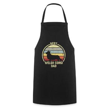Best Dog Dad - Welsh Corgi - Cooking Apron - black - Front - AI Model Male 185 dark (185cm)