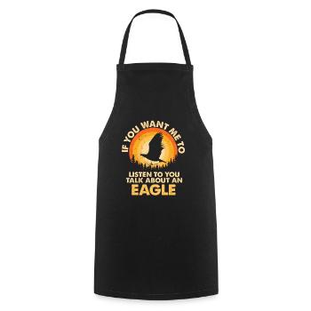 Écoutez parler des aigles animaux - Tablier de cuisine - noir - Devant - AI Model Male 185 dark (185cm)