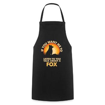 Écoutez parler d’Animal Fox - Tablier de cuisine - noir - Devant - AI Model Male 185 dark (185cm)