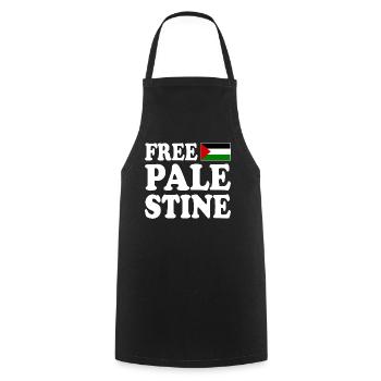 Free palestine - Tablier de cuisine - noir - Devant - AI Model Male 185 dark (185cm)